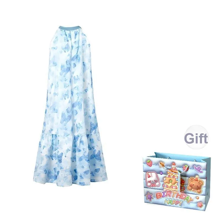 / Sleeveless Dresses Women's Blue-3