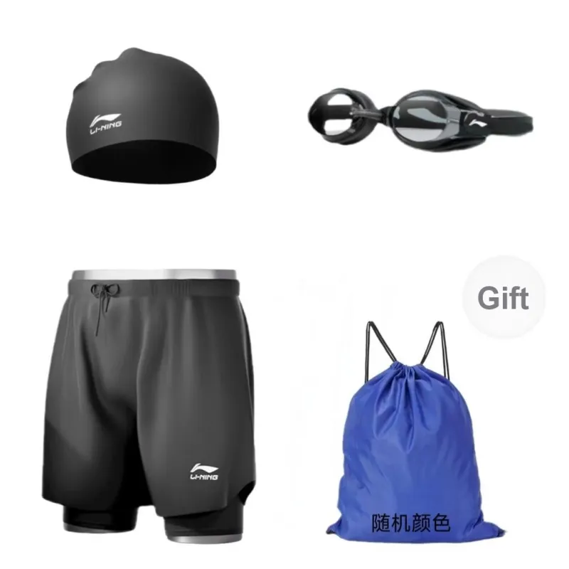 LiNing Swimming Shorts Men's Black-119