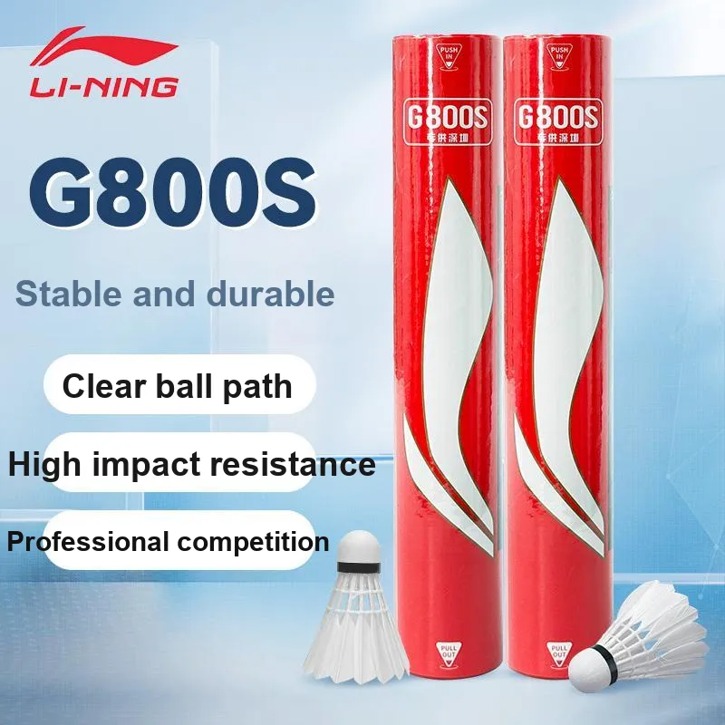 LiNing Goose Feather Shuttlecock 12 Pack Goose Feather Shuttlecocks-2