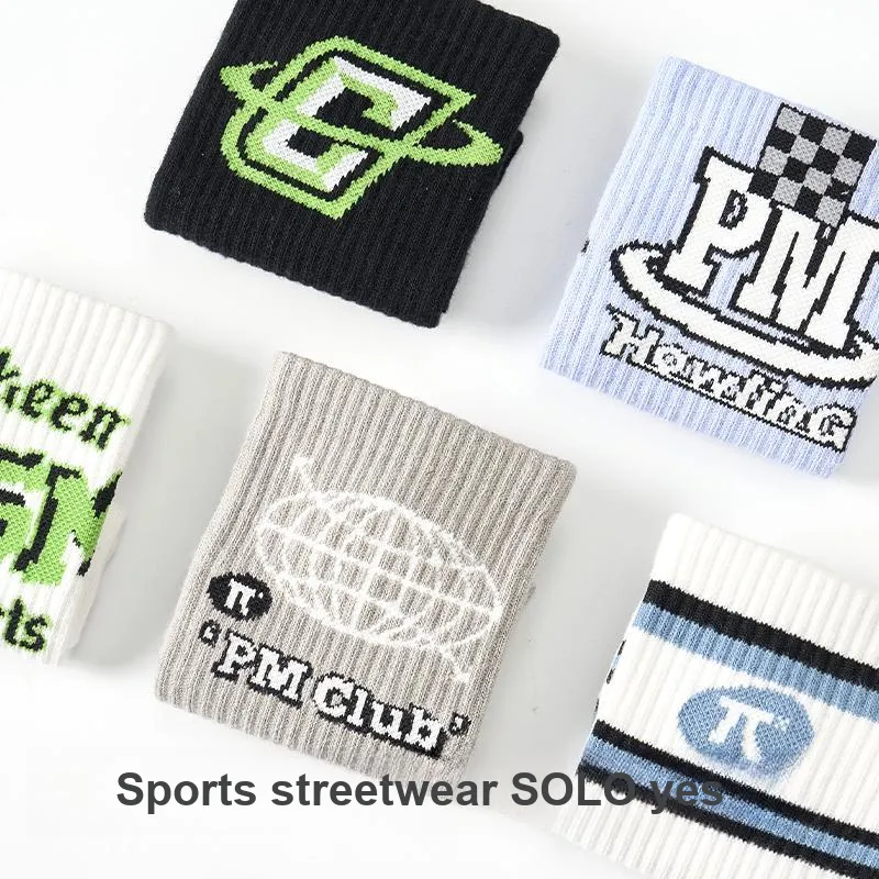 Primeet Mid Calf Socks Fall Unisex 5 Pack-19