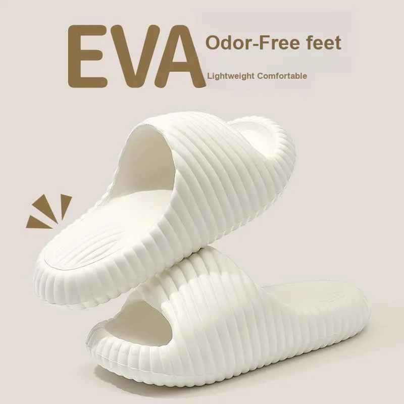 Foot Recreation Squashy And Bouncy Feeling Slippers Summer Indoor Home Platform Slip Resistant Bathroom Couple Slippers-14