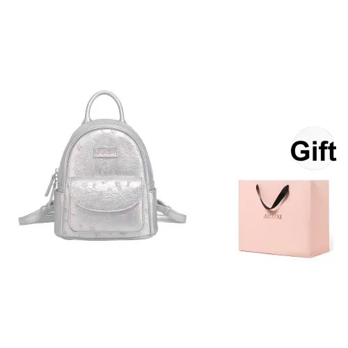 AILUXI ПУ (полиуретан) Рюкзак Стандартный Женский Серебряный