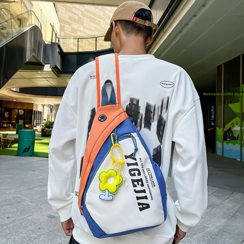 Alcohol Dragon Oxford Shoulder Bag, Crossbody Bag, Sling Bag Regular Unisex White Blue/White Green/Black/White-6