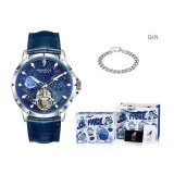 Silver Case Blue Dial