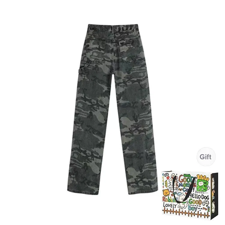 PZHK Casual Pants Women's Camouflage-1