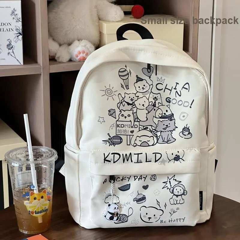 OTA Canvas Backpack Women's Multicolor Puppy/Black Puppy-5
