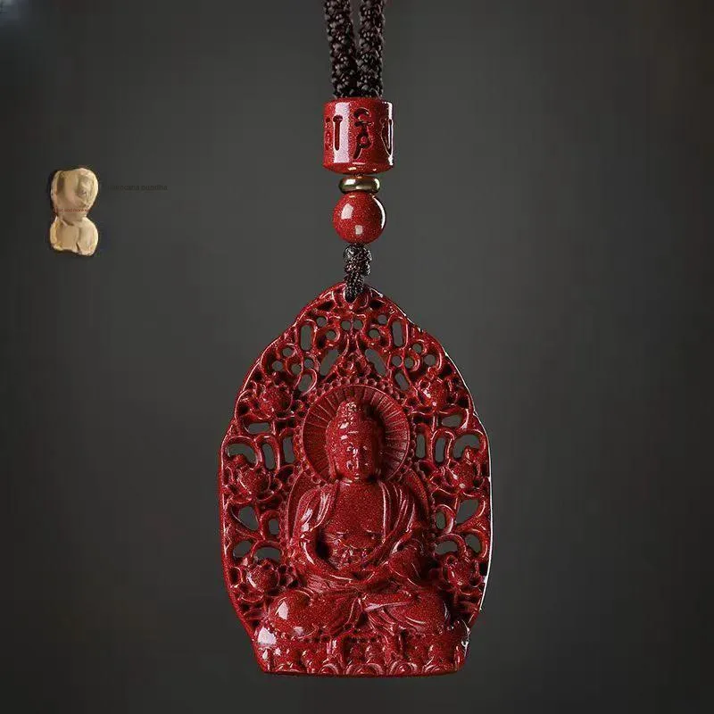 Lingxiang Yurun Cinnabar Necklaces Unisex-28