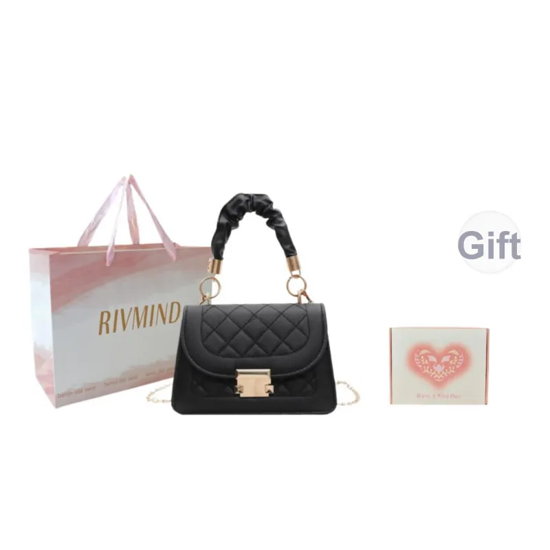RIVMIND PU Handbag Regular Women's White/Black/Purple-17