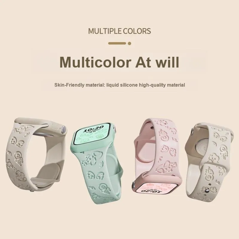 IBOANN Apple Compatibility Watch Band Silicone Material-2