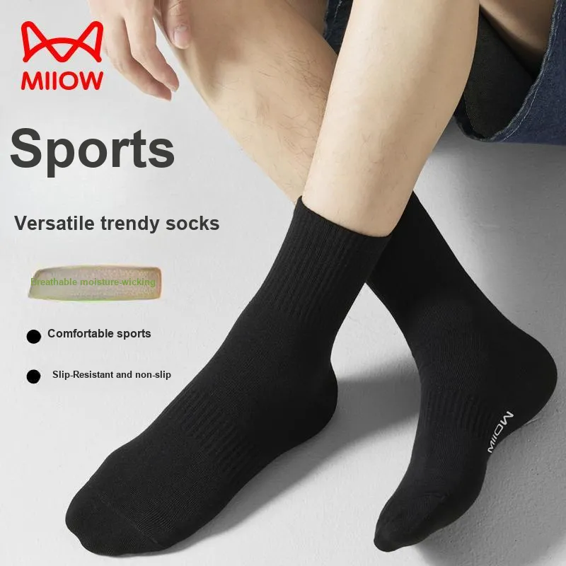 MIIOW Knee High Socks Men's 5 Pack-13