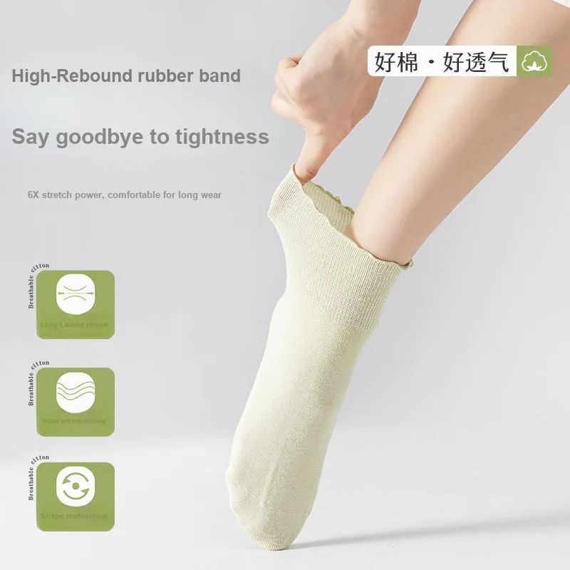 MIIOW Mid Calf Socks Women's 6 Pack-2