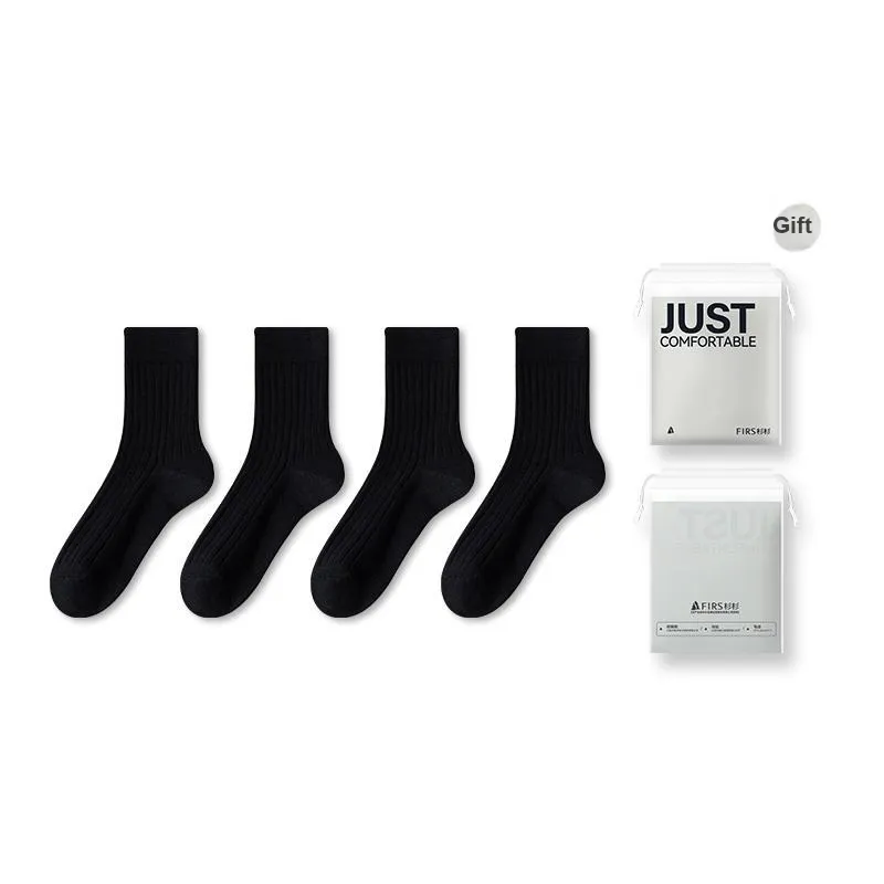FIRS Mid Calf Socks Men's Shopping Bag 4 Pack-20
