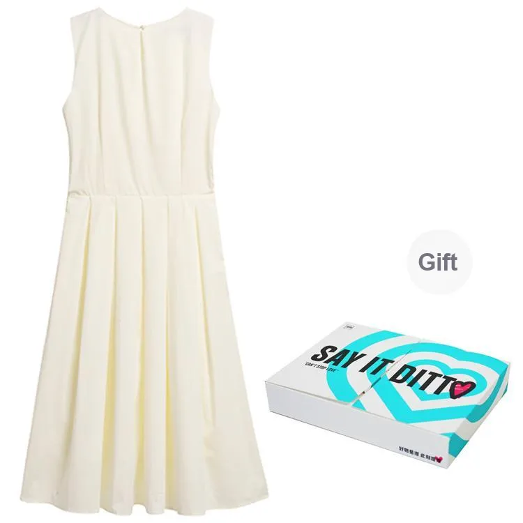 Yvetteclassic Sleeveless Dress Women's White-5