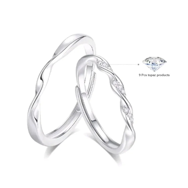 CHINA GOLD Natural Topaz Rings Unisex-1
