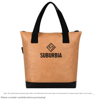 SUBURBIA DuPont Paper Tote Bag Shopping Bag Handbag Regular Unisex Yellow