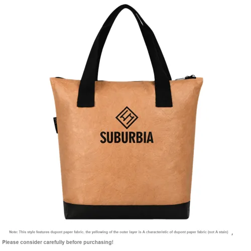 SUBURBIA DuPont Paper Tote Bag Shopping Bag Handbag Regular Unisex Yellow