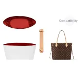 [2-Piece Set]Vegetable Tanned Leather Shoulder Strap Pad+Red