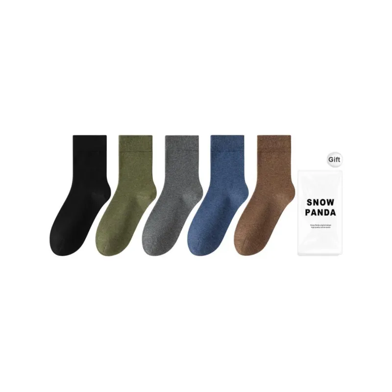 XXLLG Mid Calf Socks Men's Shopping Bag 5 Pack-6