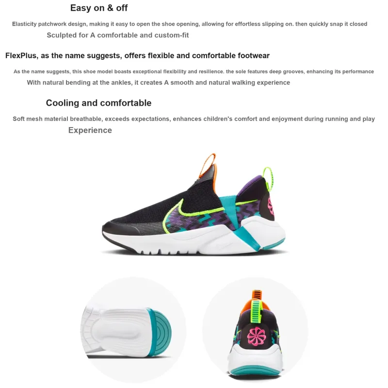 Nike Flex Plus 2 Next Nature SE GS 'Black Nebula Blue'-1