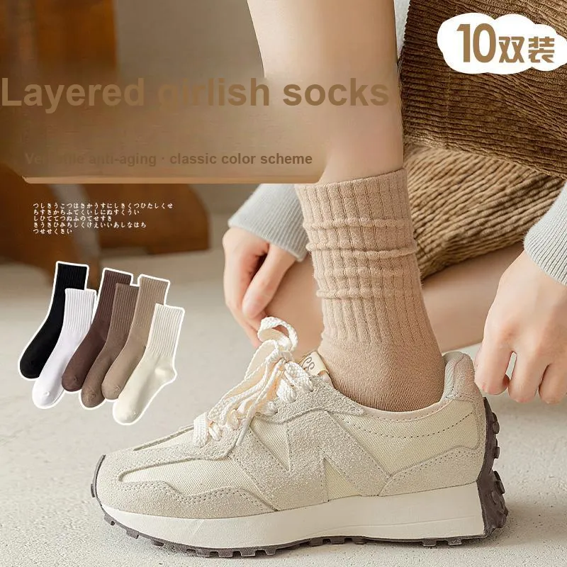 Lan Miao Mid Calf Socks Women's 7 Pack-8