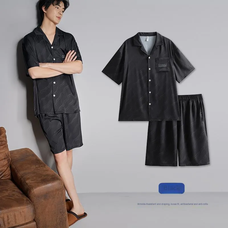Peninsula City Pajama Set Men's Gift Box Set Black-4