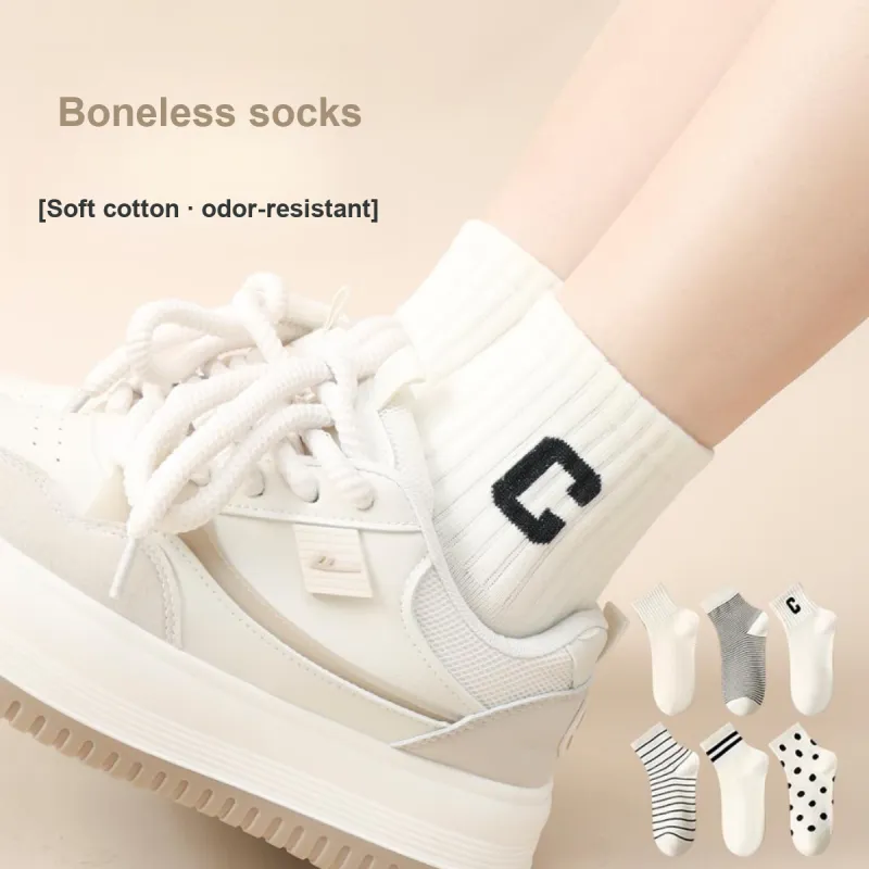 Cotton Shopping Mid Calf Socks Women's 6 Pack Mixed Color-3
