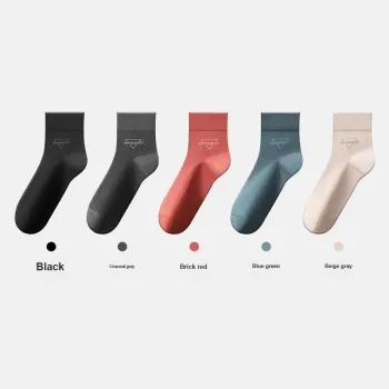SEPTWOLVES Mid Calf Socks Men's Box 5 Pack Mixed Color