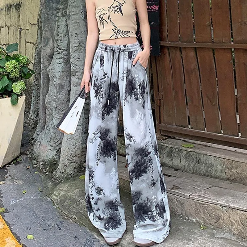 Concubine Zhu Casual Pants Women's Ink Wash Painting-2