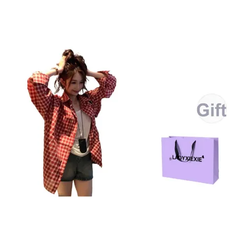 LADYXIEXIE Красный Унисекс Рубашки