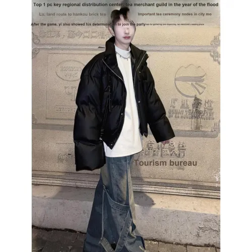 PODGORNOI Черный С подарками Съемный Металл Логотип Мужской Пуховик