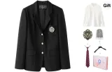 Black Suit, Comes with Long-Sleeved Shirt+Tie+Dust Bag+Hanger+Badge+Tie