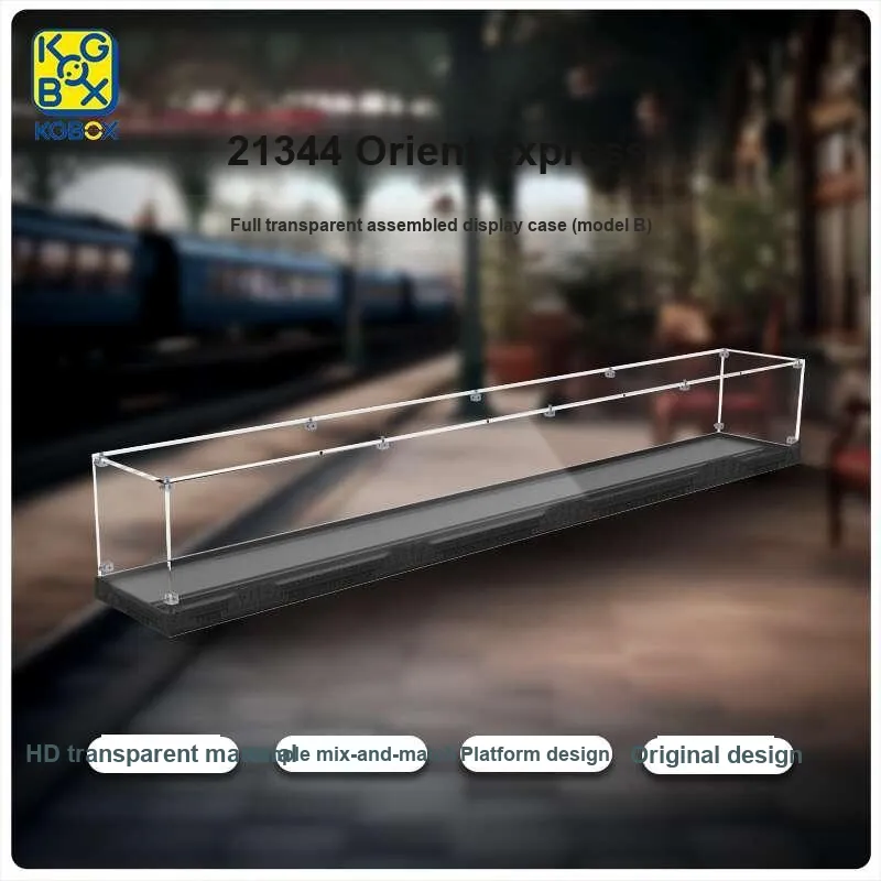 KGBOX Used For LEGO Building Block IDEAS 21344 Orient Express Train Figure Display Case Model Accessories-28