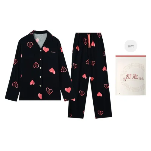 Red Beans At Home Pajama Set Women's