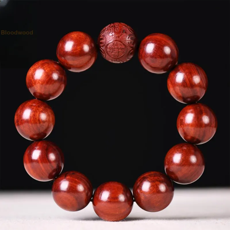 Baoshengxiang Bloodwood Wooden Bracelets Unisex-1