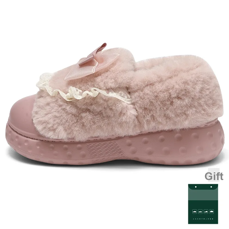 Red Bean Home Plush Slippers Home Slippers-1