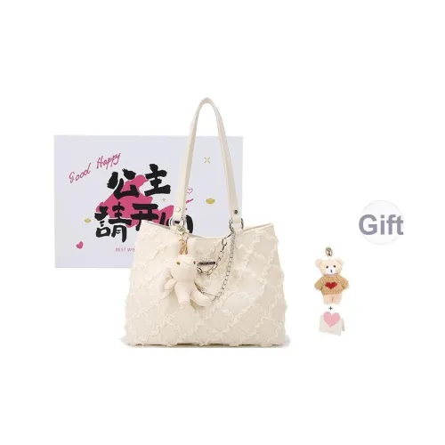 BUHOWE Ткань Тоут Сумка Сумка через плечо Стандартная Женская Экрю