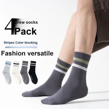 PIERRE CARDIN Mid Calf Socks Men's Shopping Bag 4 Pack