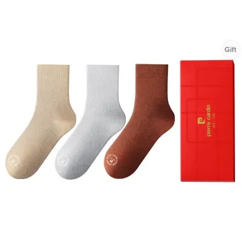 PIERRE CARDIN Mid Calf Socks Women's 3 Pack With Box Included