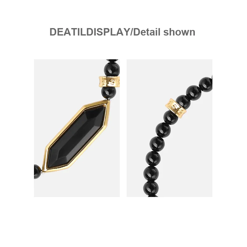 BABAMA Natural Obsidian Bracelets Unisex-4