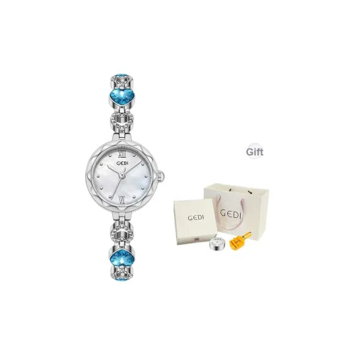 GEDI Кварцевый механизм сплав ремешок женские часы золотой циферблат