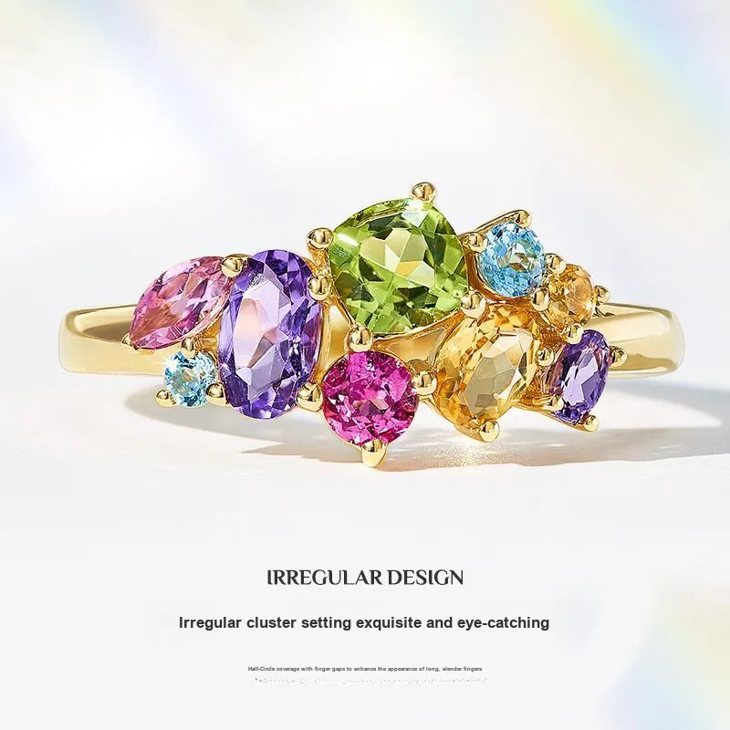 IL&CO. Tourmaline Colored Gemstone Rings Women's-2