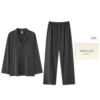 MIOJUER Pajama Set Men's Gift Box Set Black