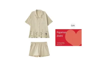 Jovini Pajama Set Women's Gift Box Set Ecru