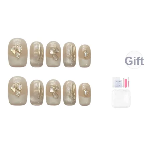 Song Biography Барокко Французский Молочный Белый Мягкий False Nail Короткий LADDER 15 мм