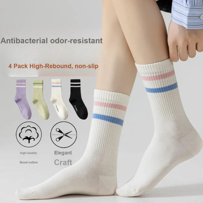 PIERRE CARDIN Mid Calf Socks Women's Shopping Bag 4 Pack-1