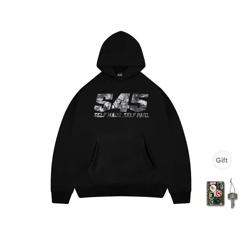 S45 Sweatshirt Unisex Black Gray Two Tone-0