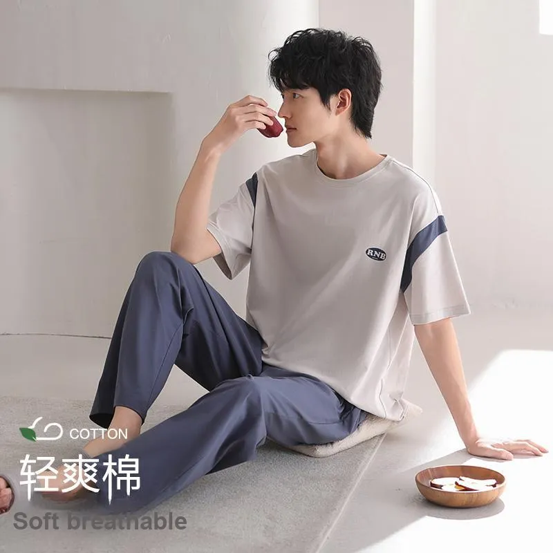 XIA.WA.ZHI.XIU Pajama Set Men's Gift Box Set Image Color-6