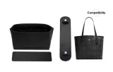 [Black Silver Three-Piece Set]Open Top Liner+Wide Shoulder Pads+Bottom Pad