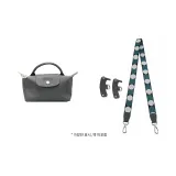 그래파이트 그레이 94cm ([톱 그레인 가죽+캔버스 소재])+[펀칭 처리 무료] 세트
