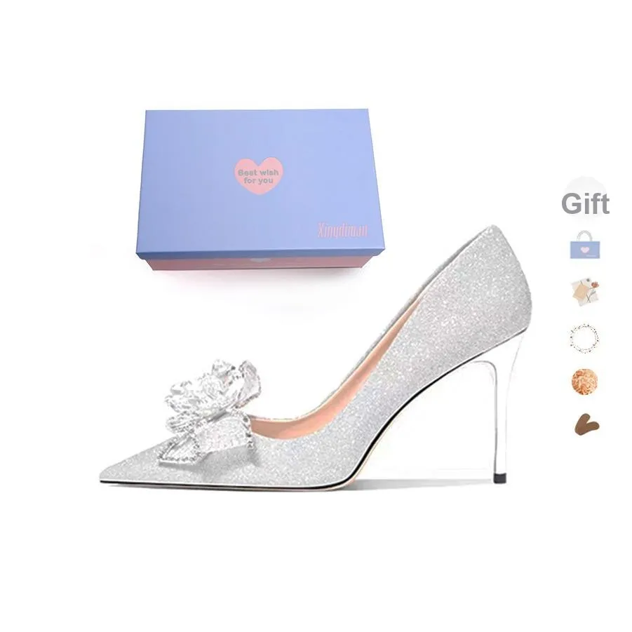 Xingdiman Узкий каблук Высокие каблуки Женские Серебряные